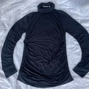 Soft Surroundings size L women's black bamboo long-sleeve turtleneck